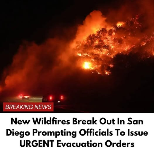 New wildfires break out in San Diego prompting officials to issue ...